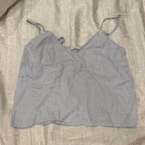 Brandy Melville Soft blue Gray Top